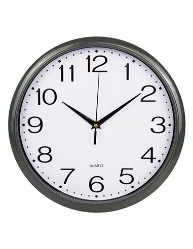 OROLOGIO DA PARETE CLASSIC GRIGIO DIAM. 30,5CM V150200 METHODO OROLOGI-BAROMETRI DA SCRIVANIA E DA PARETE