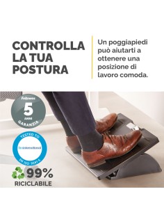 Poggiapiedi regolabile c/sistema antibatterico Microban Fellowes 8035001 FELLOWES POGGIAPIEDI 2