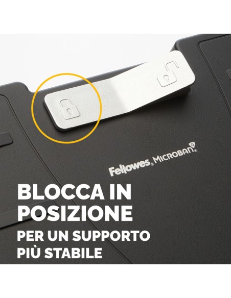 Poggiapiedi regolabile c/sistema antibatterico Microban Fellowes 8035001 FELLOWES POGGIAPIEDI