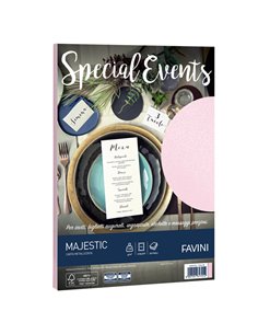 Carta metallizzata SPECIAL EVENTS A4 20fg 120gr rosa FAVINI A69S154