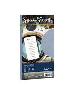 10 buste SPECIAL EVENTS METAL 120gr 110x220mm argento FAVINI A57U154