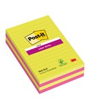 BLOCCO 45foglietti Post-it® Super Sticky 127x203mm righe ULTRACOLOR 5845-4SSUC 7100235841