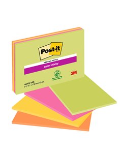 BLOCCO 45foglietti Post-it® Super Sticky 101x152mm MEETING NOTE NEON 6445-SSP 7100235019 POST-IT BLOCCHI ADESIVI-DISPENSER