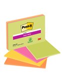 BLOCCO 45foglietti Post-it® Super Sticky 203x152mm MEETING NOTE NEON 6845-SSP 7100234637