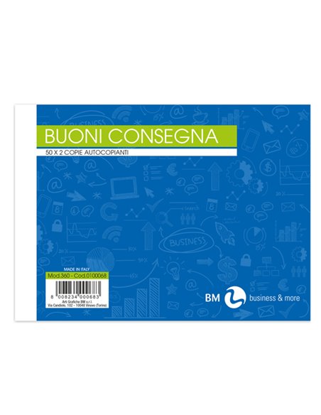 BLOCCO BUONI DI CONSEGNA 50/50 165x120mm RIC ART360 BM 0100068 BM MAGAZZINO-TRASPORTI
