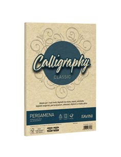 Carta CALLIGRAPHY PERGAMENA 190gr A4 50fg crema 05 FAVINI A692084