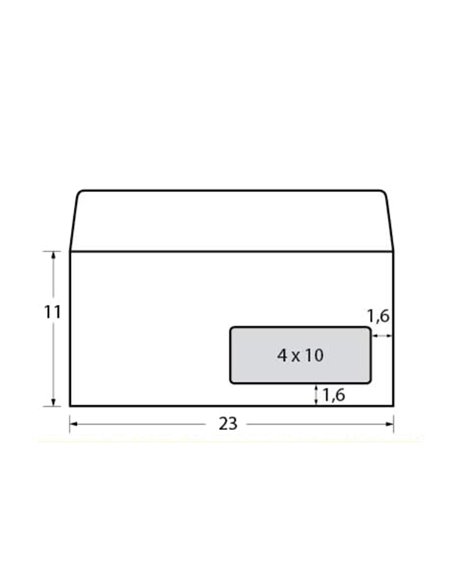 500 BUSTE BIANCHE 110X230MM 90GR C/FINESTRA FSC STRIP LASER BLASETTI 0157 BLASETTI BUSTE COMMERCIALI