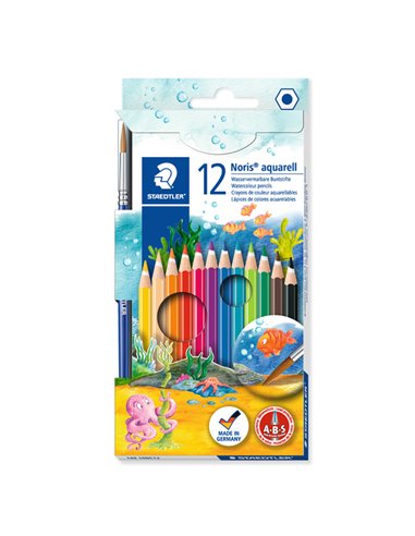 ASTUCCIO 12 MATITE COLORATE 144 AQUARELL NORIS CLUB STAEDTLER 14410NC12 STAEDTLER PASTELLI COLORATI