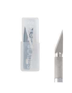 TUBETTO 5 LAME RICAMBIO PER CUTTER HOBBY KNIFE ART.B-56 B-56 LEBEZ CUTTER-LAME-PIANI ANTITAGLIO 2