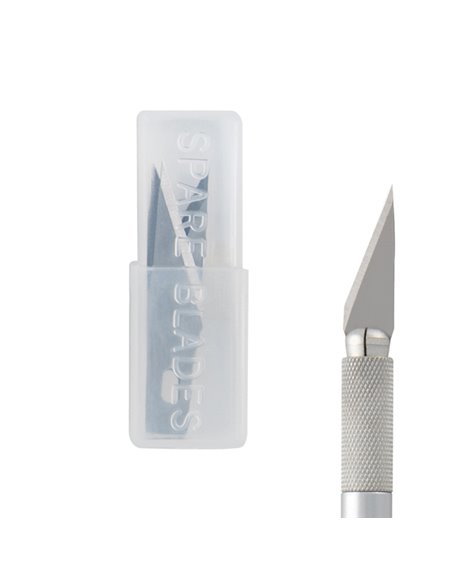 TUBETTO 5 LAME RICAMBIO PER CUTTER HOBBY KNIFE ART.B-56 B-56 LEBEZ CUTTER-LAME-PIANI ANTITAGLIO