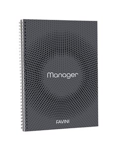 BLOCCO SPIRAL MANAGER 23X29,7CM 10MM 90FG 80GR 4fori microperforato FAVINI A293814