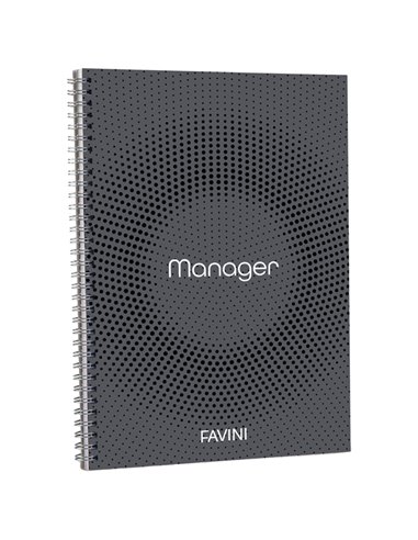 BLOCCO SPIRAL MANAGER 23X29,7CM 10MM 90FG 80GR 4fori microperforato FAVINI A293814