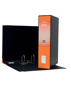 Registratore Dox 2 arancio dorso 8cm f.to protocollo Esselte D26202 DOX REGISTRATORI A LEVA 2