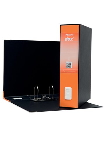 Registratore Dox 2 arancio dorso 8cm f.to protocollo Esselte D26202 DOX REGISTRATORI A LEVA