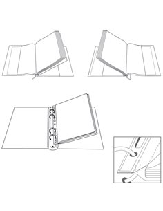 10 CARTELLE C/FORATURA ERCOLE CAT PVC 21X29,7 C/TASCHE 502233 SEI ROTA CARTELLINE CON TASCHE 2