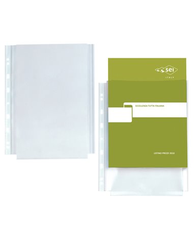 10 buste forate ATLA GS 21x29,7cm c/soffietto BA SEI ROTA 662506