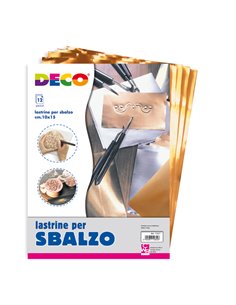 12 LASTRINE ALLUMINIO/RAME 20x30CM 113/4 DECO 113/4 DECO ACCESSORI DIDATTICI E LAVORI MANUALI
