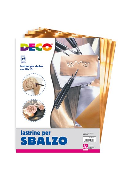 12 LASTRINE ALLUMINIO/RAME 20x30CM 113/4 DECO 113/4 DECO ACCESSORI DIDATTICI E LAVORI MANUALI
