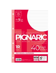 RICAMBI FORATI RINFORZATI A4 1RIGO 40FG 80GR PIGNARIC 02194591R PIGNA RICAMBI FORATI