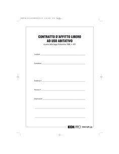 FASCICOLO CONTRATTO DI LOCAZIONE LIBERO 29,7X21 E5513N E5513N EDIPRO AZIENDE-CONTABILITA' GENERALE 2