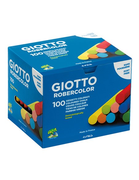 SCATOLA 100 GESSETTI TONDI COLORATI GIOTTO 539000 GIOTTO GESSETTI-CARBONCINO