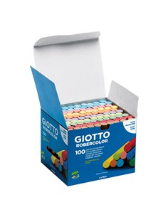 SCATOLA 100 GESSETTI TONDI COLORATI GIOTTO 539000 GIOTTO GESSETTI-CARBONCINO 2