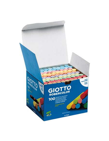 SCATOLA 100 GESSETTI TONDI COLORATI GIOTTO 539000 GIOTTO GESSETTI-CARBONCINO