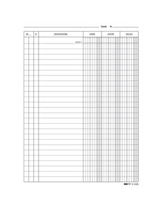 100 SCHEDE VERTICALE 21X15CM DARE/AVERE/SALDO E3336BL E3336BL EDIPRO SCHEDE-SCHEDARI 2