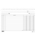 100 SCHEDE 3 COLONNE ORIZZONTALI 17X24CM E3369BL E3369BL