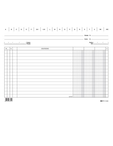 100 SCHEDE 3 COLONNE ORIZZONTALI 17X24CM E3369BL E3369BL EDIPRO SCHEDE-SCHEDARI