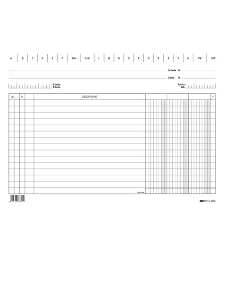 100 SCHEDE 3 COLONNE ORIZZONTALI 17X24CM E3369BL E3369BL EDIPRO SCHEDE-SCHEDARI