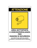 CARTELLO ADESIVO 20X30CM 'AREA SOTTOPOSTA A VIDEOSORVEGLIANZA' Y591EFVD4