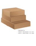 Scatola cantinetta 3 bottiglie L340x P280X H90mm onda avana 7655