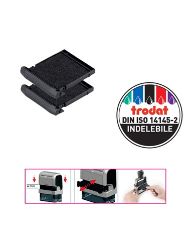 BLISTER DA 2 TAMPONI 6/9430 NERO TRODAT 20756.