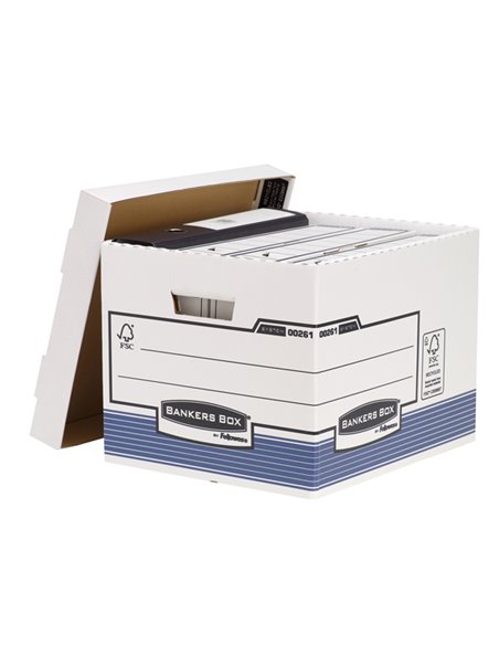 SCATOLA ARCHIVIO C/COPERCHIO BANKERS BOX SYSTEM 0026101 BANKERS BOX SCATOLE ARCHIVIO CON BOTTONE