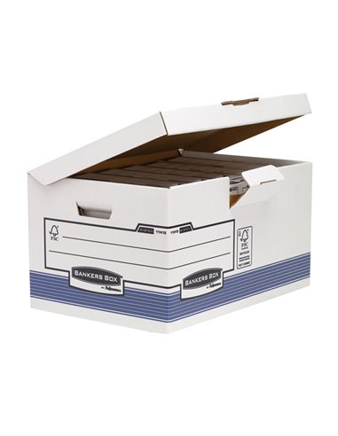 SCATOLA ARCHIVIO C/COPERCHIO A RIBALTA BANKERS BOX SYSTEM 1141501 BANKERS BOX SCATOLE ARCHIVIO CON BOTTONE