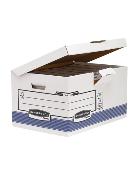 SCATOLA ARCHIVIO C/COPERCHIO A RIBALTA BANKERS BOX SYSTEM 1141501 BANKERS BOX SCATOLE ARCHIVIO CON BOTTONE