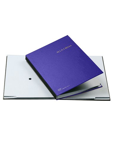 LIBRO FIRMA 14 PAGINE 24X34CM BLU 614-A FRASCHINI 614A-BLU FRASCHINI LIBRI FIRMA