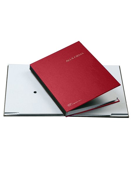 LIBRO FIRMA 14 PAGINE 24X34CM ROSSO 614-A FRASCHINI 614A-ROSSO FRASCHINI LIBRI FIRMA