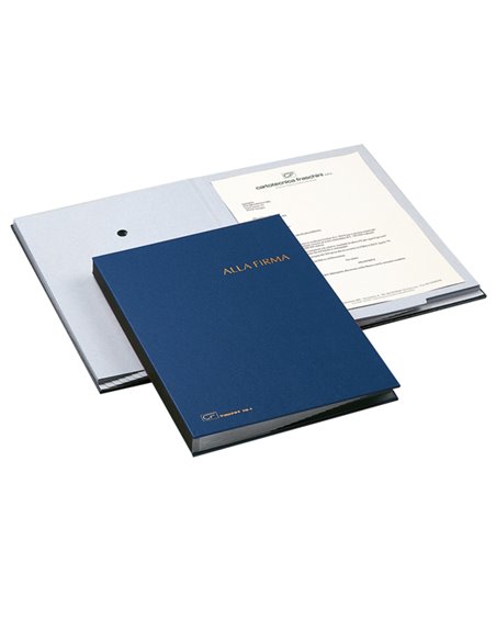 LIBRO FIRMA 18 PAGINE 24X34CM BLU 618-A FRASCHINI 618A-BLU