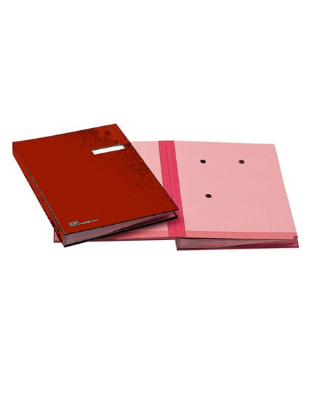 LIBRO FIRMA C/PORTAETICHETTA 18 PAGINE 24X34CM ROSSO 618-D FRASCHINI 618D-ROSSO FRASCHINI LIBRI FIRMA