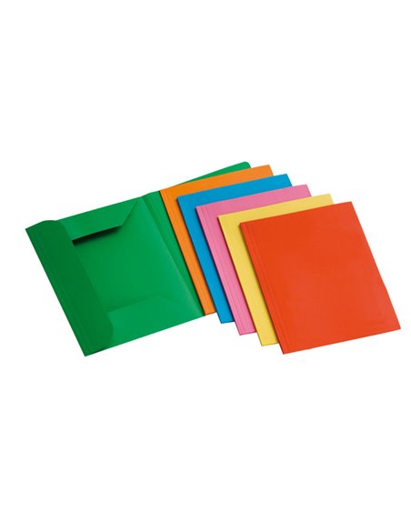 12 CARTELLINE 3 LEMBI 200GR 25X33CM MIX 6 COLORI BREFIOCART 0205009 BREFIOCART CARTELLINE A TRE LEMBI