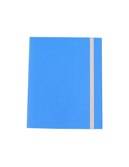 CARTELLINA 3 LEMBI C/ELASTICO FIBRONE 27X37CM azzurro 75 CDG CG0075FEXXXAC06