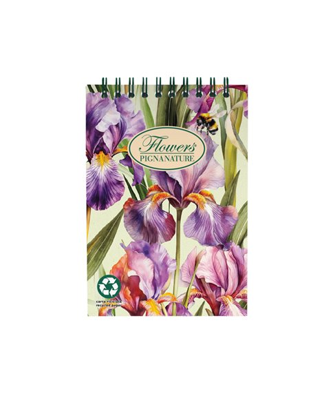 BLOCCO SPIRALE 5MM A6 80GR 50FG PIGNA NATURE FLOWERS 02221705M PIGNA QUADERNI SPIRALATI