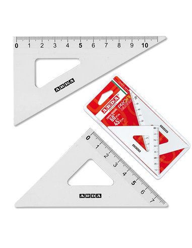 COPPIA SQUADRA PROFIL ALLUMINIO 12CM 45° 60° ARDA 80312