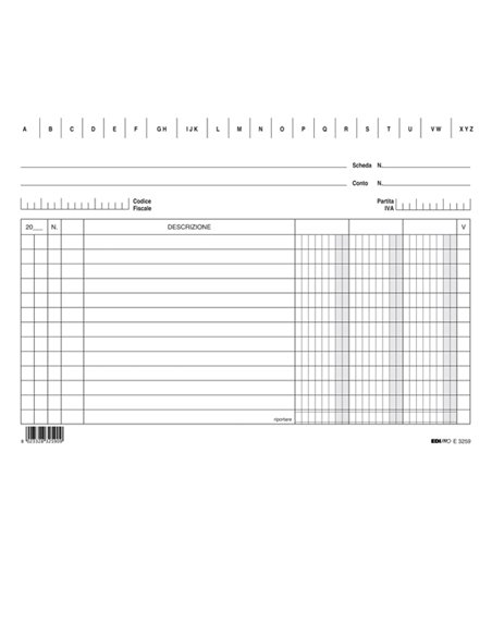 100 SCHEDE 3 COLONNE ORIZZONTALE 15X21CM E3259 EDIPRO E3259BL EDIPRO SCHEDE-SCHEDARI