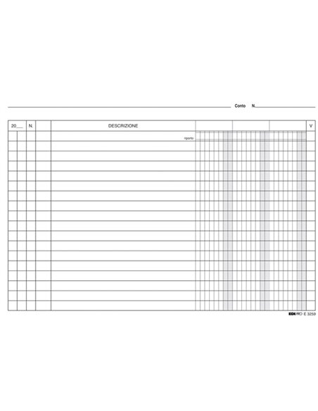 100 SCHEDE 3 COLONNE ORIZZONTALE 15X21CM E3259 EDIPRO E3259BL EDIPRO SCHEDE-SCHEDARI