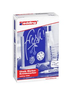 Marcatore EDDING 4095 punta conica gesso liquido nero E-4095 001 EDDING SPECIALI (CD-VETRO-TESSUTI-ECC.) 2