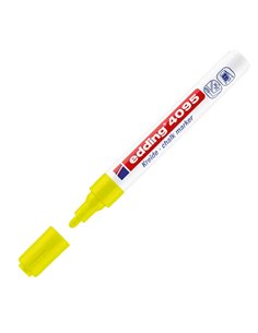 Marcatore EDDING 4095 punta conica gesso liquido giallo fluo E-4095 065 EDDING SPECIALI (CD-VETRO-TESSUTI-ECC.)