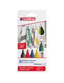 ASTUCCIO 5 MARCATORE EDDING 4500 COL.ASS. PT 2-3MM PER TESSUTO E-4500/5S-000